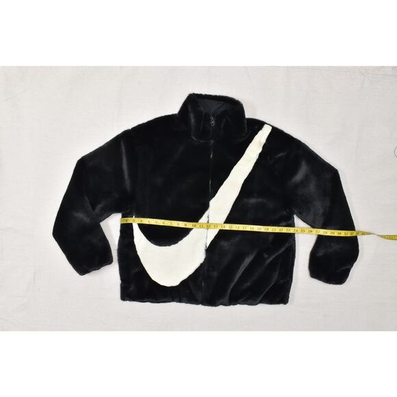 Nike Sz M Sportswear Swoosh Logo Full zip Oversized Jacket Fossil DM175 - Picture 3 of 8